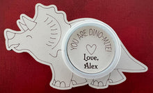 Load image into Gallery viewer, These delightful, Personalized Valentine's Day Card Playdoh Holders – the perfect way to spread love and creativity among your child's classmates! Make this Valentine's Day extra special with these charming and unique card holders that not only showcase your child's thoughtfulness but also provide a fun and interactive experience.