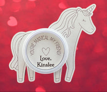 Load image into Gallery viewer, These delightful, Personalized Valentine's Day Card Playdoh Holders – the perfect way to spread love and creativity among your child's classmates! Make this Valentine's Day extra special with these charming and unique card holders that not only showcase your child's thoughtfulness but also provide a fun and interactive experience.