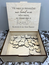 Load image into Gallery viewer, Our Exquisite Wedding Guest Book Alternative – the perfect way to capture and cherish the memories of your special day! This beautifully crafted 12" x 19" plaque is a unique addition to your wedding, offering a treasured keepsake that celebrates your love in a personalized and memorable way. A stunning image of the wedding couple, elegantly displayed alongside their names and wedding date is the focal point of your keepsake