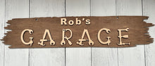 Load image into Gallery viewer, Transform your workshop into a space that truly reflects your craftsmanship with our extraordinary Workshop Sign. Welcome one and all to your creative haven and personalize this sign with your favorite craftsman's name prominently displayed at the top.
