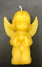 Load image into Gallery viewer, Adorable angel praying beeswax candle.  Perfect for Christmas decorating or as a gift for angel collectors.