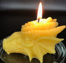 Load image into Gallery viewer, Amazing Dragon Head Beeswax Candle.  Incredibly detailed dragons head takes you right back to the Game of Thrones movie.