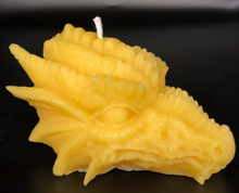 Load image into Gallery viewer, Amazing Dragon Head Beeswax Candle.  Incredibly detailed dragons head takes you right back to the Game of Thrones movie.