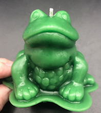 Load image into Gallery viewer, Adorable Frog Beeswax Candle is great for animal lovers, outdoor enthusiasts, reptile lovers, frog lovers or for spring nature decor.
