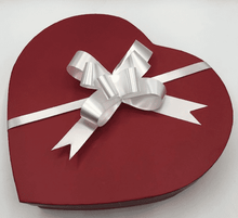 Load image into Gallery viewer, Heart Shaped Valentines Gift Box with White Bow - Perfect for unique Valentines Day Gift!