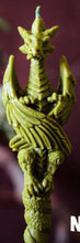 Load image into Gallery viewer, Amazingly detailed Dragon Pillar Beeswax Candle.  This beautiful dragon wrapped around the taper, wings folded awaiting its prey.  Just like the majestic dragons from Game of Thrones, these ancient, legendary creatures will guard over your castle with their fearsome & protective serpentine nature.  The perfect addition to any gothic setting or as a gift for lovers of all things magical & mysterious.