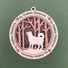Load image into Gallery viewer, Share the love for our furry friends with these beautiful dog ornaments!  250 Breeds available.  Send us the name you'd like personalized on it & we'll add it to your ornament.