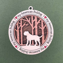 Load image into Gallery viewer, Share the love for our furry friends with these beautiful dog ornaments!  250 Breeds available.  Send us the name you'd like personalized on it & we'll add it to your ornament.