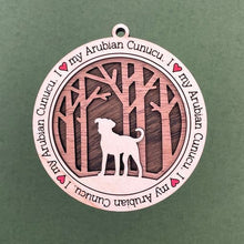 Load image into Gallery viewer, Share the love for our furry friends with these beautiful dog ornaments!  250 Breeds available.  Send us the name you'd like personalized on it & we'll add it to your ornament.