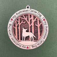 Load image into Gallery viewer, Share the love for our furry friends with these beautiful dog ornaments!  250 Breeds available.  Send us the name you'd like personalized on it & we'll add it to your ornament.