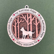 Load image into Gallery viewer, Share the love for our furry friends with these beautiful dog ornaments!  250 Breeds available.  Send us the name you'd like personalized on it & we'll add it to your ornament.