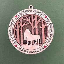 Load image into Gallery viewer, Share the love for our furry friends with these beautiful dog ornaments!  250 Breeds available.  Send us the name you'd like personalized on it & we'll add it to your ornament.