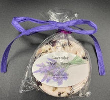 Load image into Gallery viewer, Fizzy, soothing, lavender bath bombs help to softener skin while relaxing your cares away.  Sooths &amp; softens skin.  Treat yourself or a loved one to some &#39;Me Time!&#39;  Great as a Valentine&#39;s Day gift, Mother&#39;s Day gift, birthday gift or just to show someone you care.
