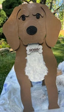 Load image into Gallery viewer, Let this adorable Beagle Dog Planter help welcome guests to your home.  Custom dog tags with your dogs name also available (please message us - adds $5 to cost of planter box).  Great gift for the dog lovers in your life!
