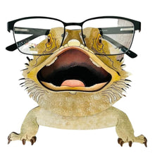 Load image into Gallery viewer, Let this adorable Bearded Dragon Eyeglass Holder keep your glasses safe.    Approx. 7" wide x 5" long.  Comes unpainted.  Leave as is or add your own custom touch by painting it yourself.