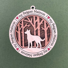 Load image into Gallery viewer, Share the love for our furry friends with these beautiful dog ornaments!  250 Breeds available.  Send us the name you'd like personalized on it & we'll add it to your ornament.