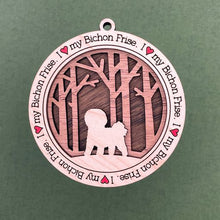 Load image into Gallery viewer, Share the love for our furry friends with these beautiful dog ornaments!  250 Breeds available.  Send us the name you'd like personalized on it & we'll add it to your ornament.