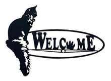 Load image into Gallery viewer, Purr-fect for all of the cat lovers in your life!  This adorable Cat Welcome Sign adds that special touch to your doorway.  Makes a great gift for all the cat lovers in your life.