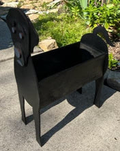 Load image into Gallery viewer, Let this adorable Black, Chocolate or Yellow Labrador Dog Planter box help welcome guests to your home.  Custom dog tags with your dogs name also available (please message us - adds $5 to cost of planter box).  Great gift for the dog lovers in your life!