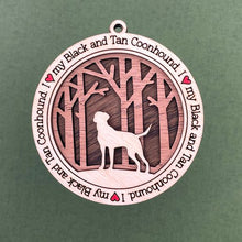 Load image into Gallery viewer, Share the love for our furry friends with these beautiful dog ornaments!  250 Breeds available.  Send us the name you'd like personalized on it & we'll add it to your ornament.