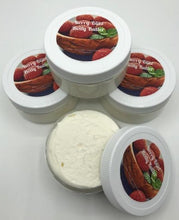 Load image into Gallery viewer, Berry Blitz scent creamy body butter moisturizes your skin and seals in the moisture with a bit of beeswax and shea butter. Handmade in the USA.