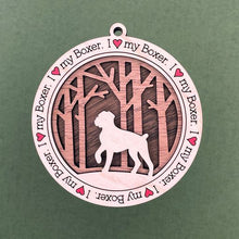 Load image into Gallery viewer, Share the love for our furry friends with these beautiful dog ornaments!  250 Breeds available.  Send us the name you'd like personalized on it & we'll add it to your ornament.