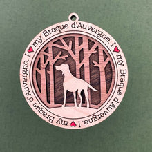 Load image into Gallery viewer, Share the love for our furry friends with these beautiful dog ornaments!  250 Breeds available.  Send us the name you'd like personalized on it & we'll add it to your ornament.