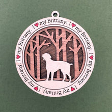 Load image into Gallery viewer, Share the love for our furry friends with these beautiful dog ornaments!  250 Breeds available.  Send us the name you'd like personalized on it & we'll add it to your ornament.