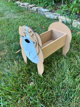 Load image into Gallery viewer, Let this adorable Bulldog Planter help welcome guests to your home.  Custom dog tags with your dogs name also available (please message us - adds $5 to cost of planter box).  Great gift for the dog lovers in your life!