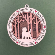 Load image into Gallery viewer, Share the love for our furry friends with these beautiful dog ornaments!  250 Breeds available.  Send us the name you'd like personalized on it & we'll add it to your ornament.