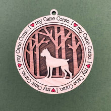 Load image into Gallery viewer, Share the love for our furry friends with these beautiful dog ornaments!  250 Breeds available.  Send us the name you'd like personalized on it & we'll add it to your ornament.