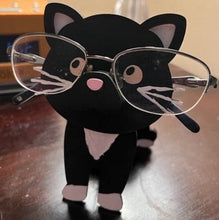 Load image into Gallery viewer, Let his adorable little kitty keep your eyeglasses safe while you sleep.  Glasses rest across the cat's nose.  These Eyeglass holders are a MUST for children & adults alike.  Keep your glasses safe from scratches.  Also makes a great gift!