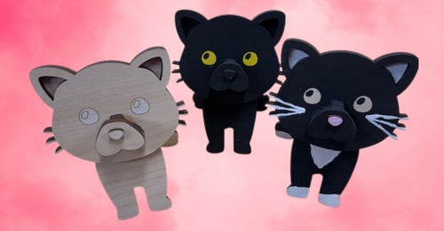 Let his adorable little kitty keep your eyeglasses safe while you sleep. Glasses rest across the cat's nose. These Eyeglass holders are a MUST for children & adults alike. Keep your glasses safe from scratches. Also makes a great gift!