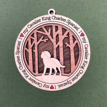 Load image into Gallery viewer, Share the love for our furry friends with these beautiful dog ornaments!  250 Breeds available.  Send us the name you'd like personalized on it & we'll add it to your ornament.