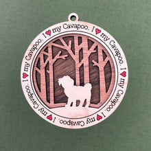 Load image into Gallery viewer, Share the love for our furry friends with these beautiful dog ornaments!  250 Breeds available.  Send us the name you'd like personalized on it & we'll add it to your ornament.