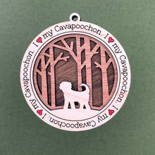 Load image into Gallery viewer, Share the love for our furry friends with these beautiful dog ornaments!  250 Breeds available.  Send us the name you'd like personalized on it & we'll add it to your ornament.