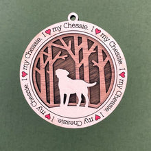 Load image into Gallery viewer, Share the love for our furry friends with these beautiful dog ornaments!  250 Breeds available.  Send us the name you'd like personalized on it & we'll add it to your ornament.