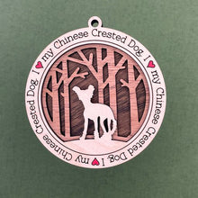 Load image into Gallery viewer, Share the love for our furry friends with these beautiful dog ornaments!  250 Breeds available.  Send us the name you'd like personalized on it & we'll add it to your ornament.