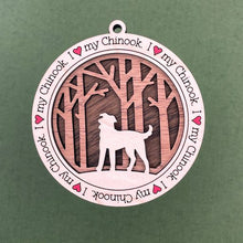 Load image into Gallery viewer, Share the love for our furry friends with these beautiful dog ornaments!  250 Breeds available.  Send us the name you'd like personalized on it & we'll add it to your ornament.