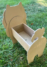 Load image into Gallery viewer, Let this adorable Chow Chow Dog Planter help welcome guests to your home.  Custom dog tags with your dogs name also available (please message us - adds $5 to cost of planter box).  Great gift for the dog lovers in your life!