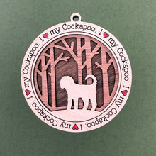 Load image into Gallery viewer, Share the love for our furry friends with these beautiful dog ornaments!  250 Breeds available.  Send us the name you'd like personalized on it & we'll add it to your ornament.