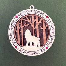 Load image into Gallery viewer, Share the love for our furry friends with these beautiful dog ornaments!  250 Breeds available.  Send us the name you'd like personalized on it & we'll add it to your ornament.