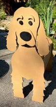 Load image into Gallery viewer, Let this adorable Cocker Spaniel Dog Planter help welcome guests to your home.  Custom dog tags with your dogs name also available (please message us - adds $5 to cost of planter box).  Great gift for the dog lovers in your life!