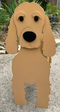 Load image into Gallery viewer, Let this adorable Cocker Spaniel Dog Planter help welcome guests to your home.  Custom dog tags with your dogs name also available (please message us - adds $5 to cost of planter box).  Great gift for the dog lovers in your life!