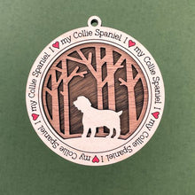 Load image into Gallery viewer, Share the love for our furry friends with these beautiful dog ornaments!  250 Breeds available.  Send us the name you'd like personalized on it & we'll add it to your ornament.
