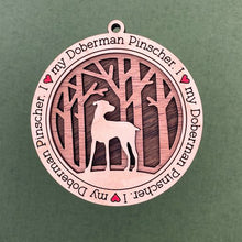 Load image into Gallery viewer, Share the love for our furry friends with these beautiful dog ornaments!  250 Breeds available.  Send us the name you'd like personalized on it & we'll add it to your ornament.