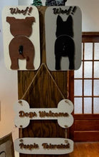 Load image into Gallery viewer, Super cute, customizable leash holder. Custom laser cut & painted. Please send name or word you'd like at the top of the leash holder. Limit 10 characters.