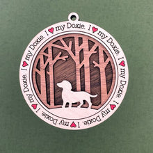Load image into Gallery viewer, Share the love for our furry friends with these beautiful dog ornaments!  250 Breeds available.  Send us the name you'd like personalized on it & we'll add it to your ornament.