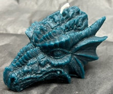 Load image into Gallery viewer, Amazing Dragon Beeswax Candle.  Incredibly detailed dragons head takes you right back to the Game of Thrones or Harry Potter.  These legendary mystical creatures symbolize supernatural power, wisdom, strength, and hidden knowledge. In most traditions, it is the embodiment of chaos and untamed nature.