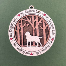 Load image into Gallery viewer, Share the love for our furry friends with these beautiful dog ornaments!  250 Breeds available.  Send us the name you'd like personalized on it & we'll add it to your ornament.